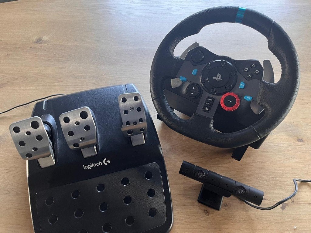 Playstation stuur, gaspedalen en camera, Ophalen, Gebruikt, Stuur of Pedalen, PlayStation 4