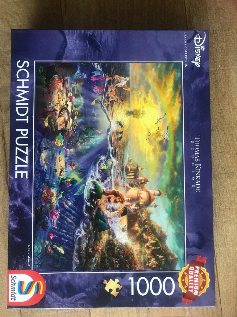 Schmidt puzzel de kleine zeemeermin (Thomas Kinkade studios), Ophalen, 500 t/m 1500 stukjes, Nieuw, Legpuzzel