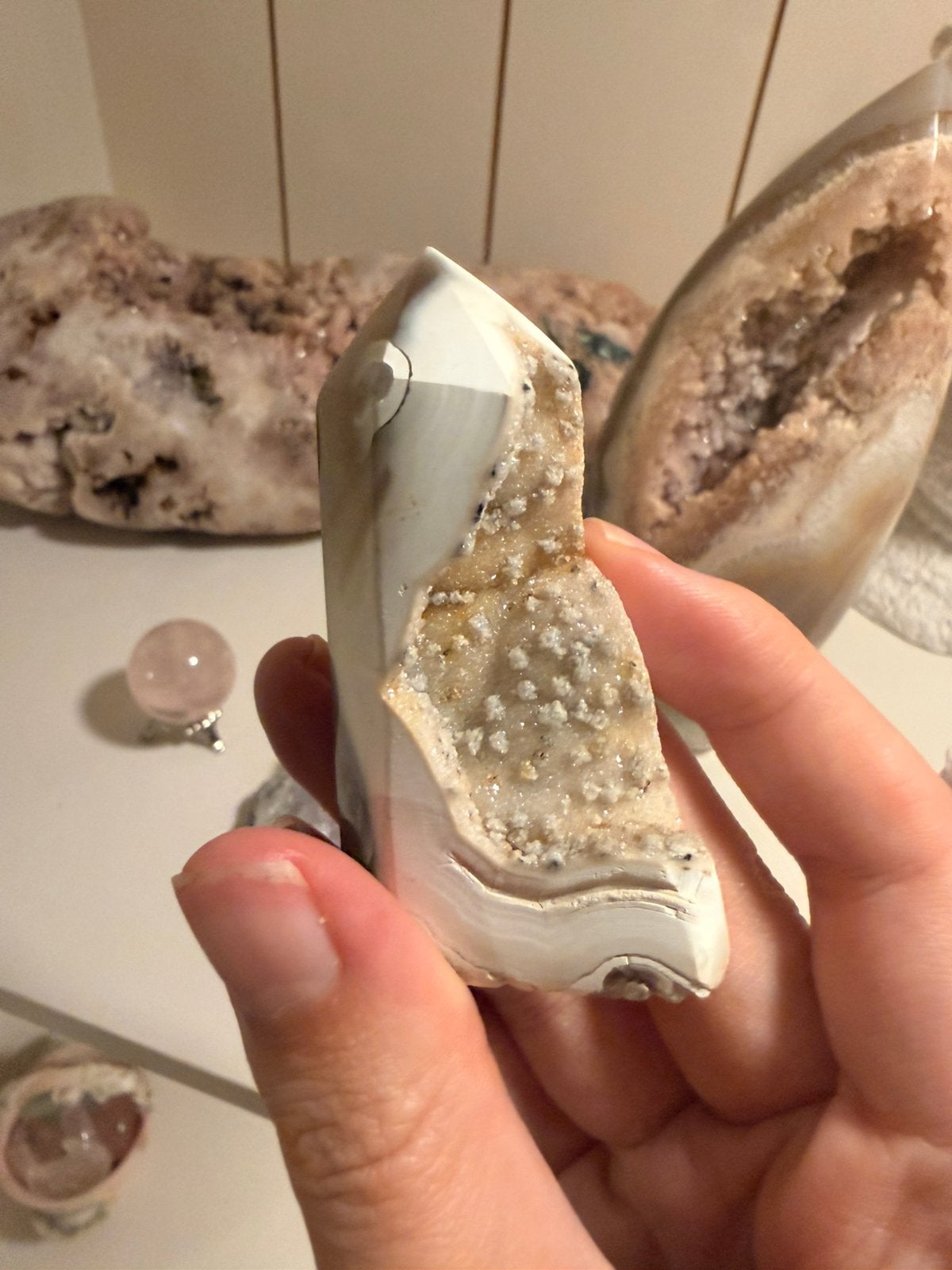 Orka agaat torentje, Verzamelen, Verzenden, Mineraal