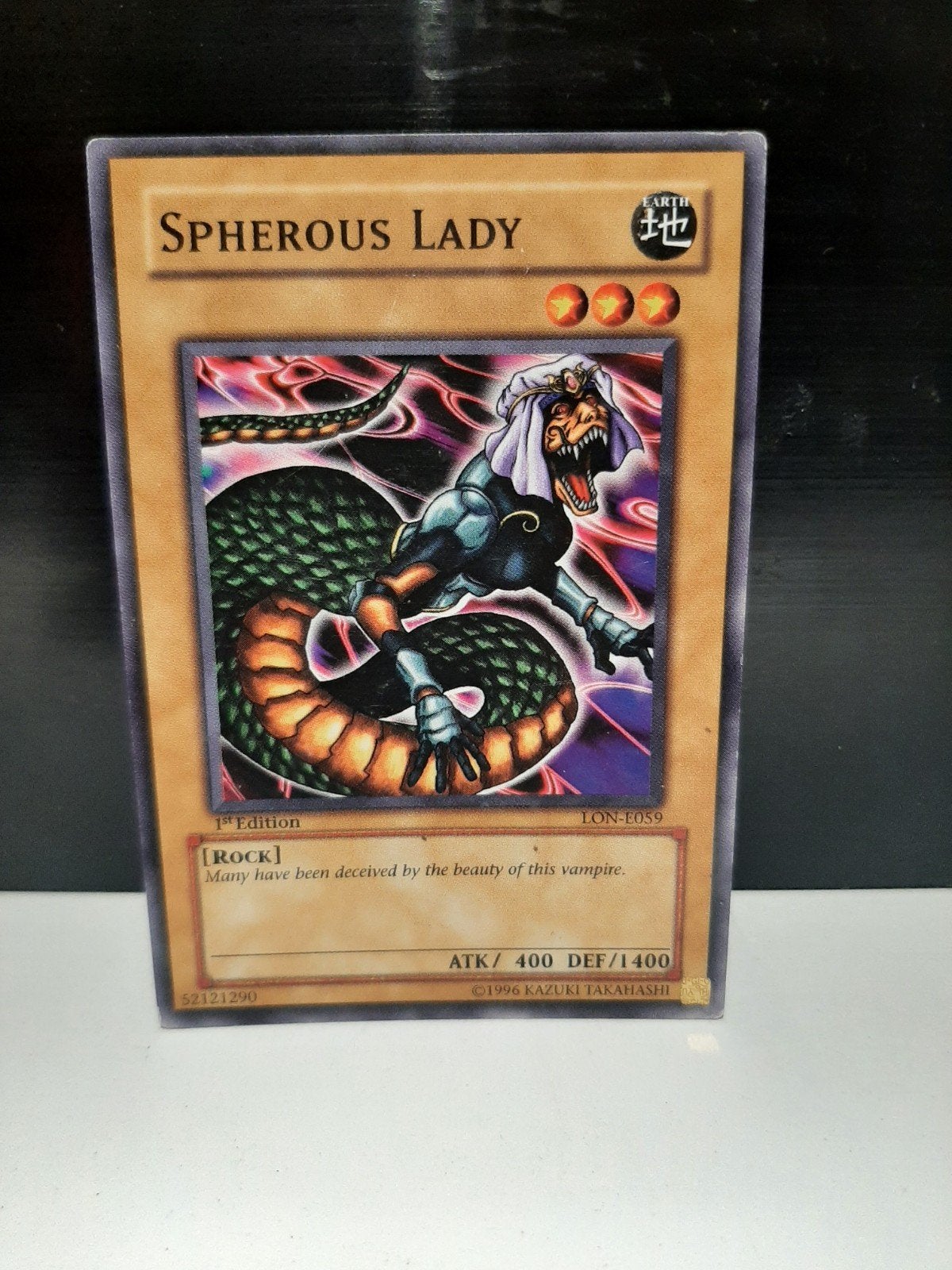 Yu-Gi-Oh! Spherous Lady LON-E059 1st Edition, Ophalen of Verzenden, Gebruikt