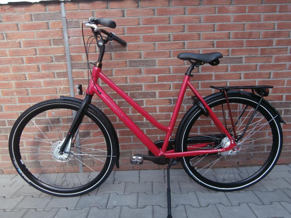 ALS NIEUWE Batavus Dinsdag dames 57 cm. rood metallic, Ophalen, Versnellingen, Batavus, 56 cm of meer