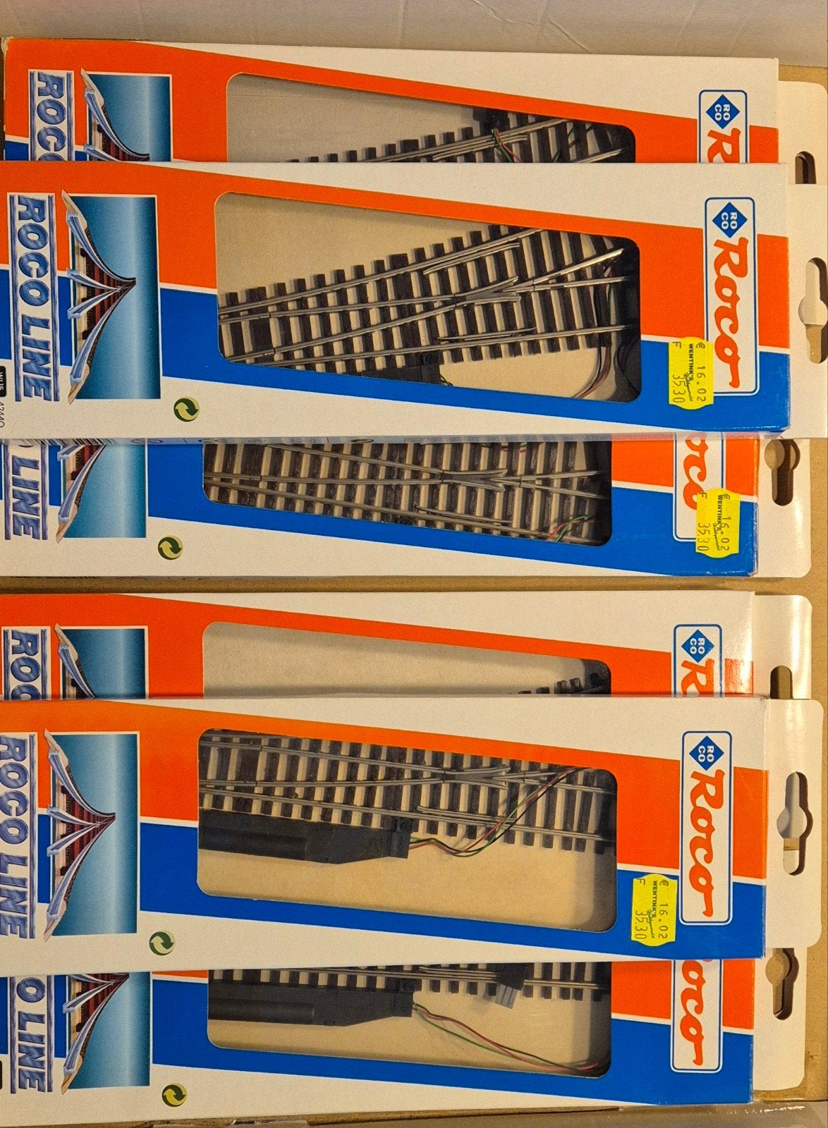 6x Roco Line 42440 wissel links H0, 5x elektrisch, Hobby en Vrije tijd, Info@roco.cc, Gelijkstroom, Rails, Ophalen of Verzenden