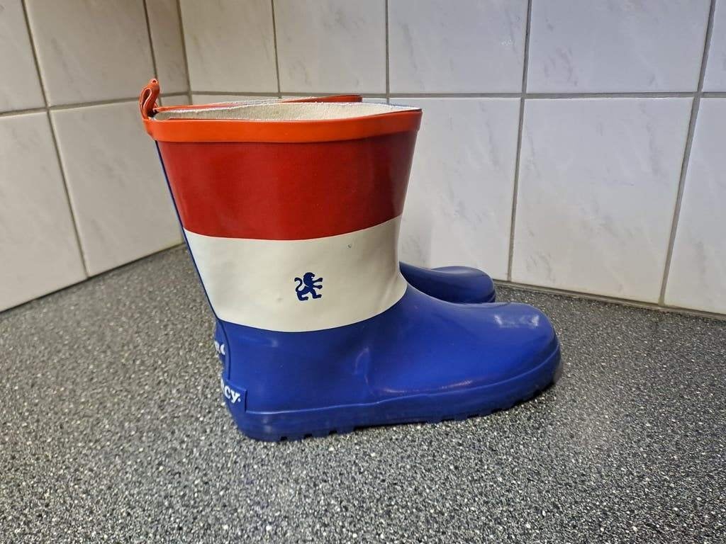 Nieuwe Sourcy regenlaarzen - Nederlands vlag design, Onbekend, Ophalen of Verzenden, Zo goed als nieuw, Onbekend