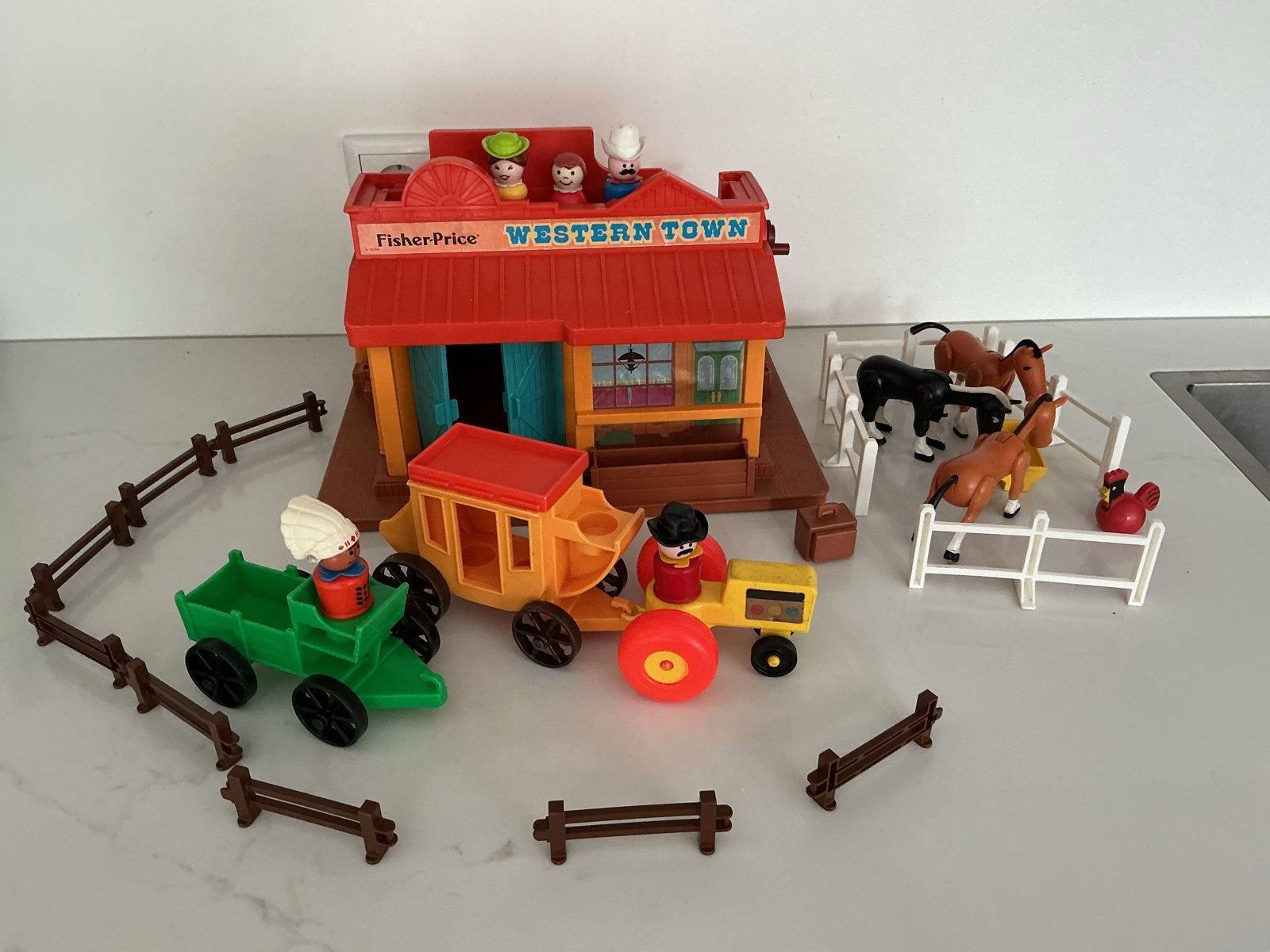 Fisher-Price Western Town Vintage Speelset - Zeldzaam & Comp, Kinderen en Baby's, Ophalen of Verzenden, Gebruikt, Speelset