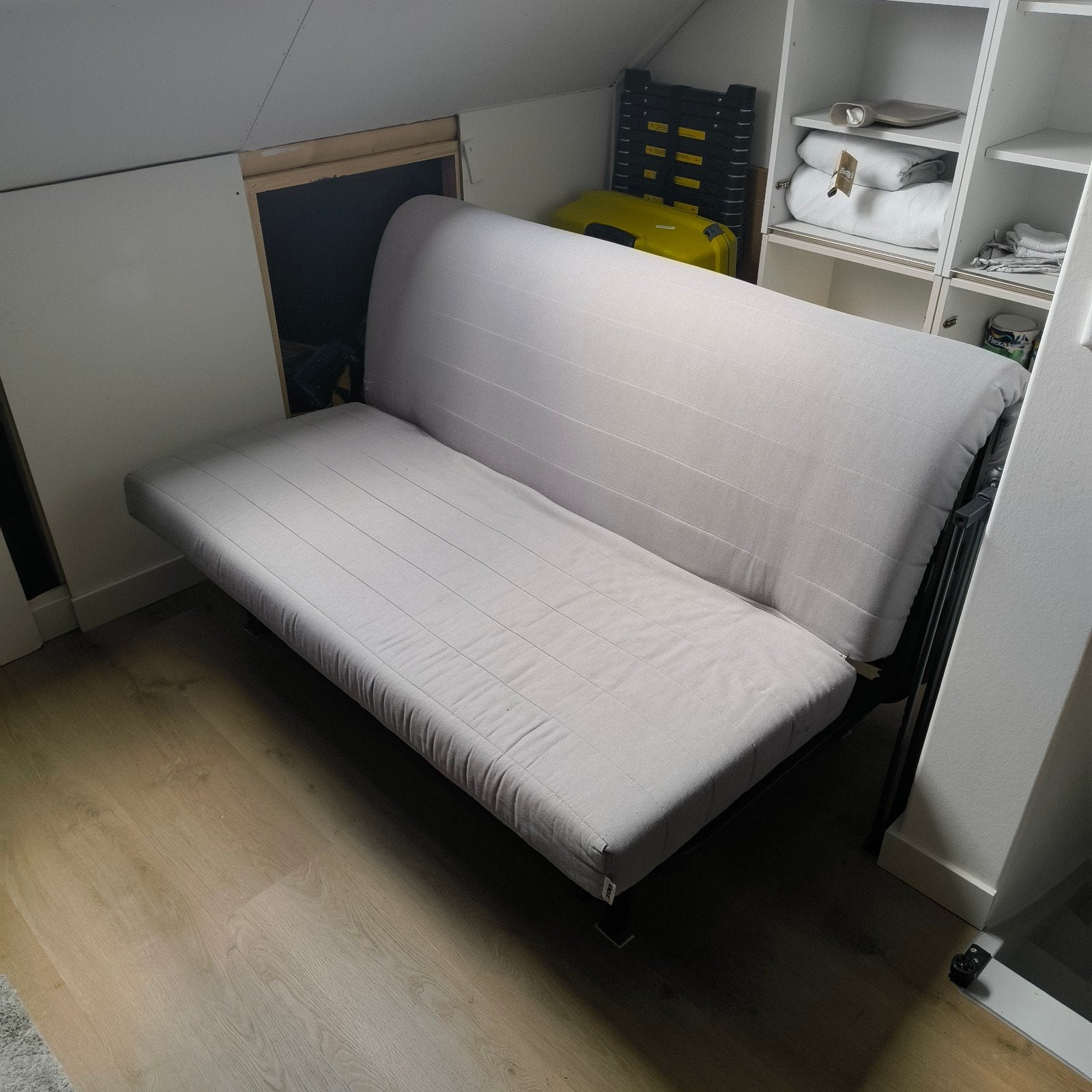 Ikea Komfort slaapbank 190x140 cm, Ophalen, Gebruikt, Tweepersoons, Grijs