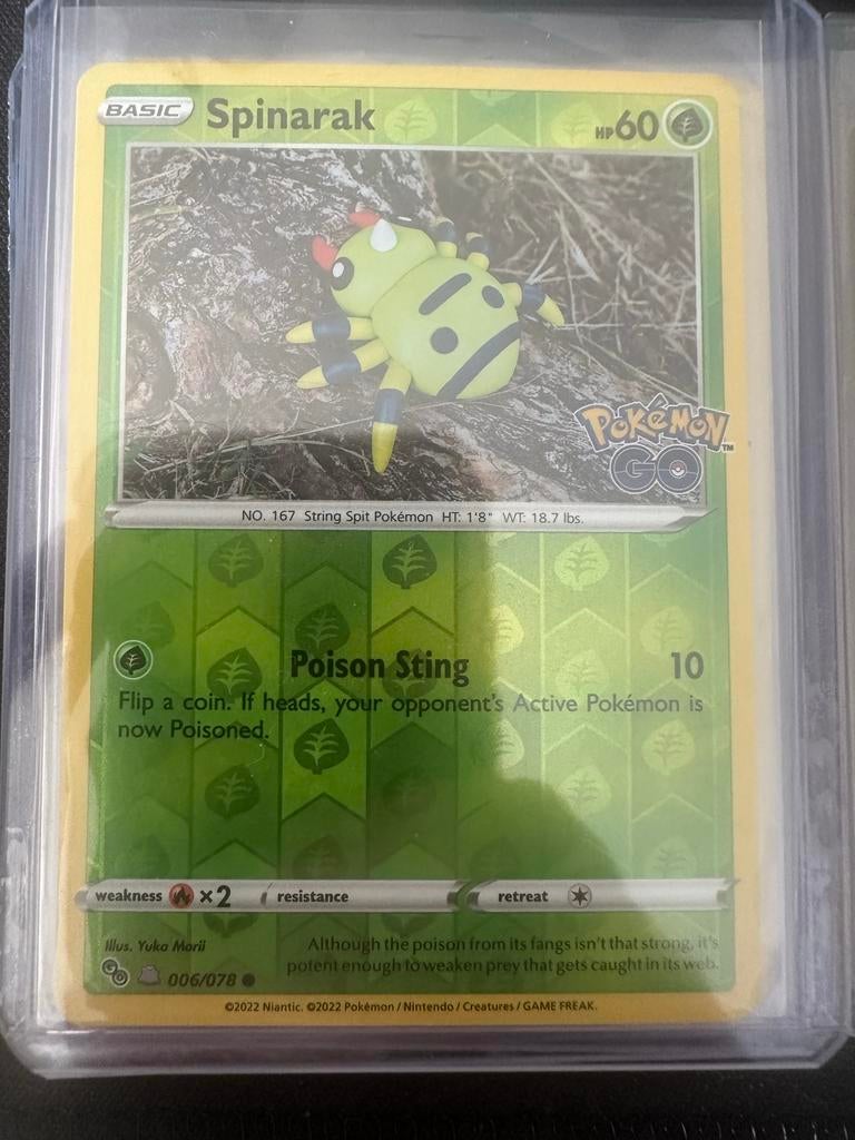 Spinarak Ditto Pokémon Go Peelable Kaart, Ophalen of Verzenden, Nieuw, Losse kaart