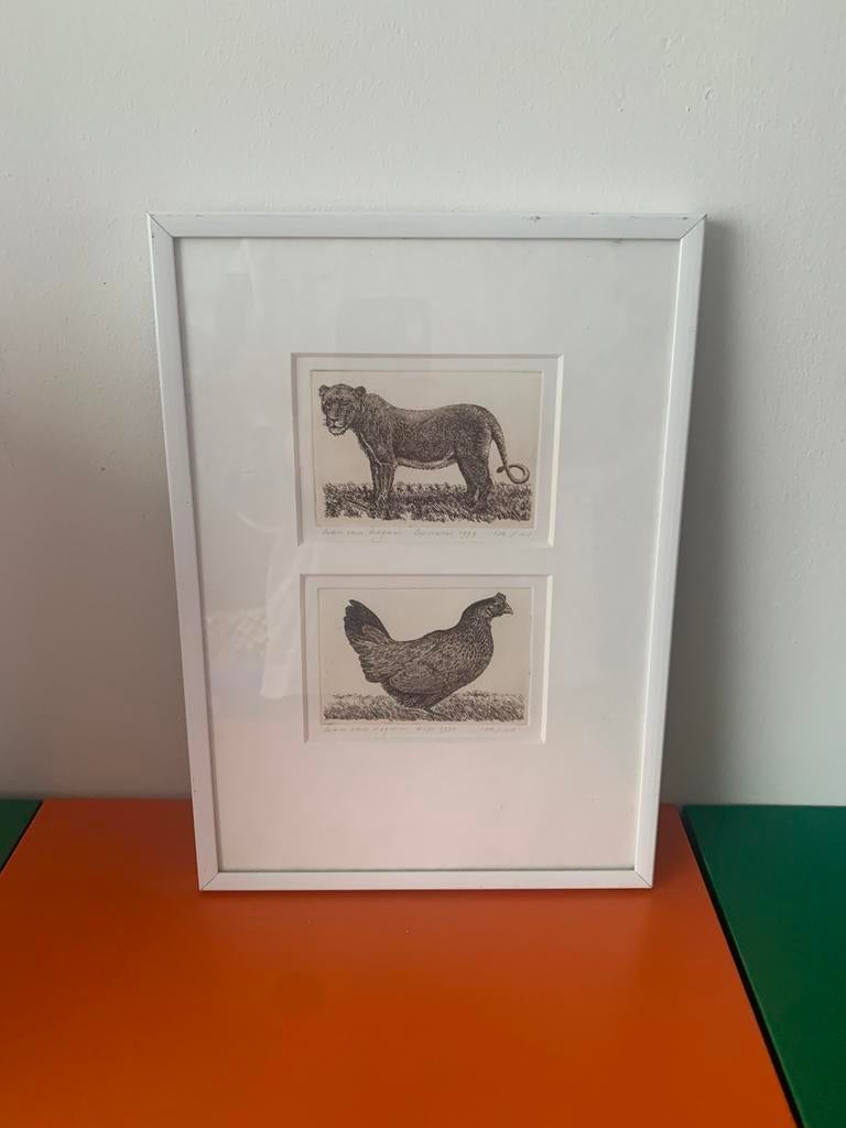 Dubbele ets Han van Hagen 1999, Antiek en Kunst, Ophalen of Verzenden