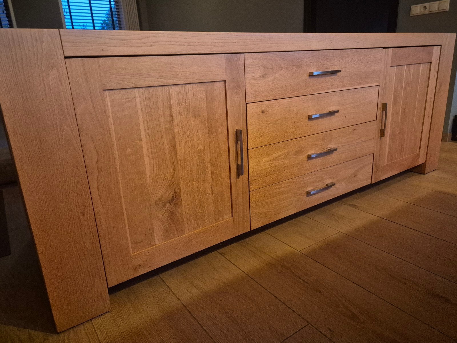 Massief eiken meubilair /XXL bommel meubelen, Ophalen, Landelijke en moderne stijl, Eikenhout, Met lade(s)