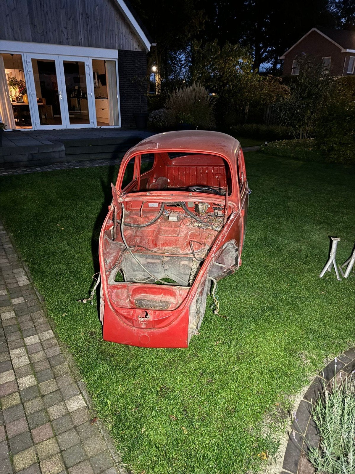 carrosserie VW Kever 1300, Ophalen