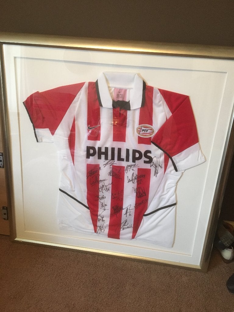 PSV Kampioensshirt 1999-2000 gesigneerd  o.a. van Bommel, Ophalen, Zo goed als nieuw, PSV, Shirt