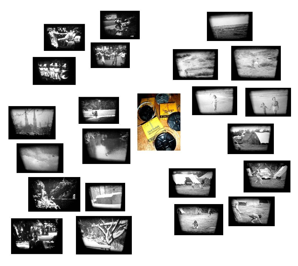 8mm film amateur 4x20mtr 1949 -1951 - N8 mooi, Ophalen of Verzenden, 8mm film