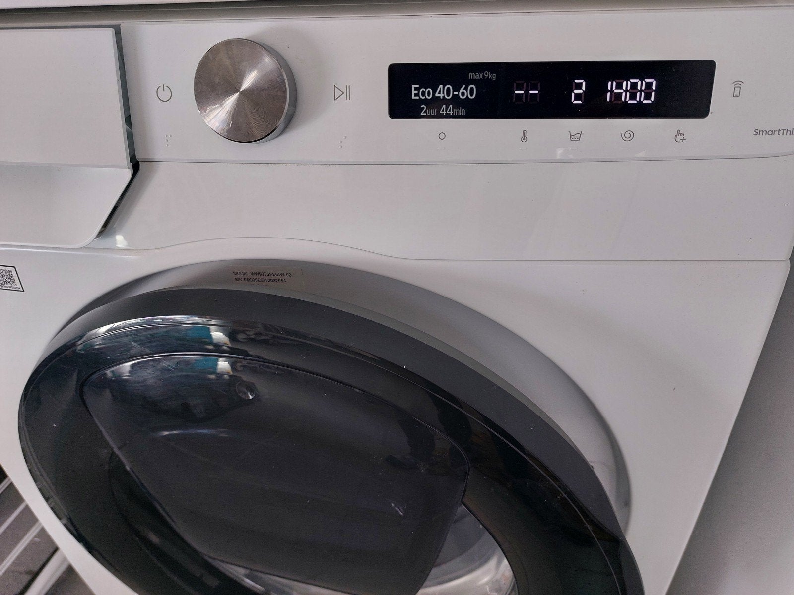 Samsung Smart wasmachine 9kg / Zanussi Lindo droger 8, Anti-kreukfase, 8 tot 10 kg, Ophalen of Verzenden, Zo goed als nieuw