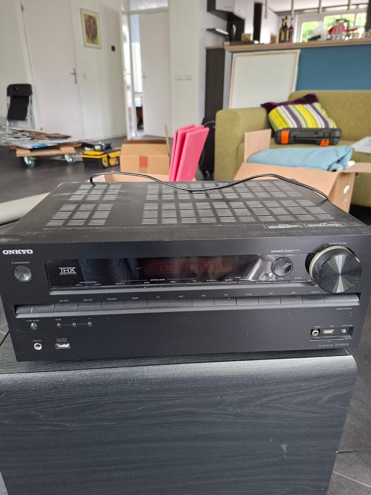 Onkyo TX-NR616 AV Receiver met Jamo SW 410E Subwoofer, Overige merken, Ophalen of Verzenden, 120 watt of meer, Gebruikt