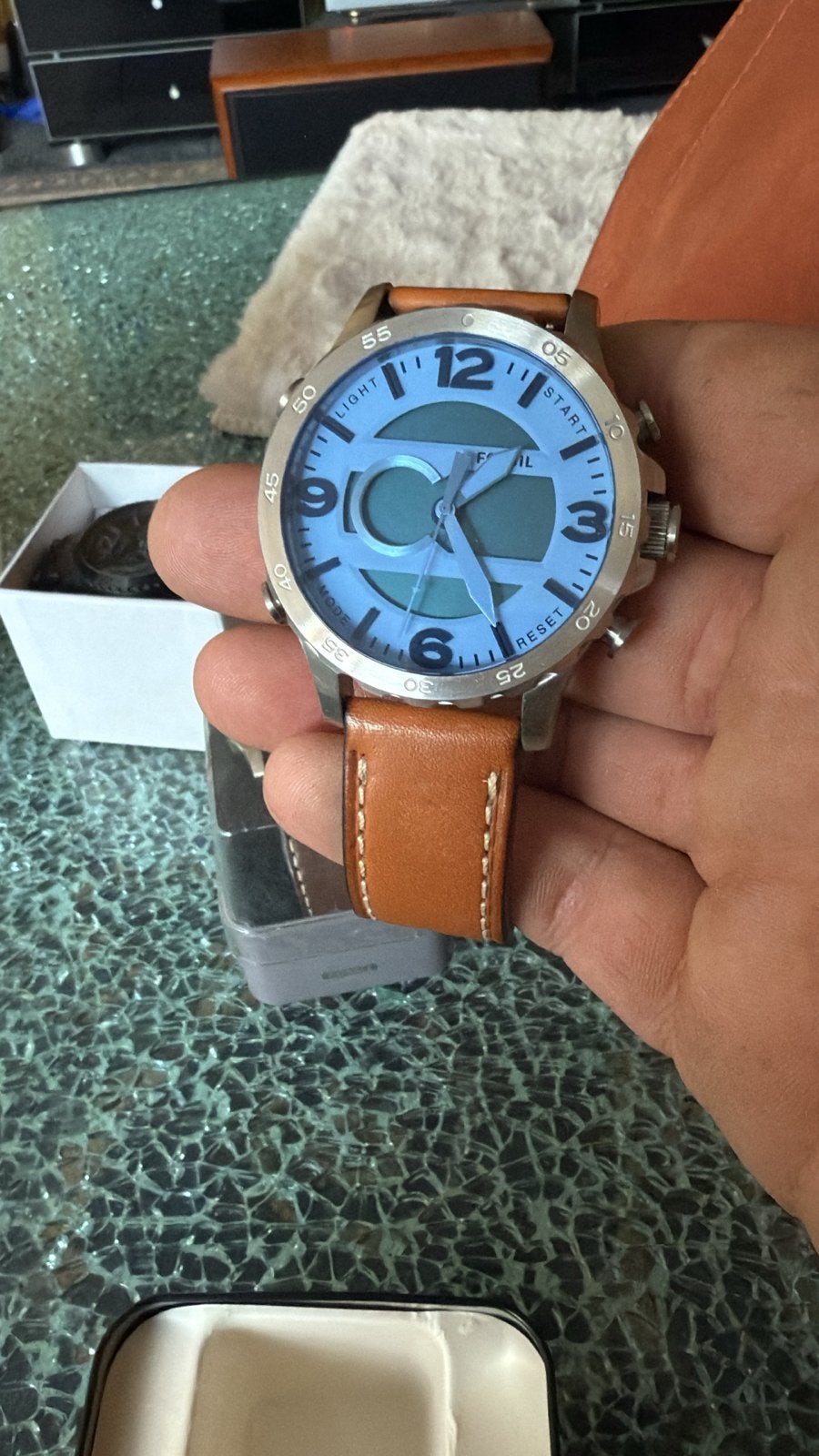 Diverse Fossil horloges - Verschillende modellen, Overige merken, Leer, Staal, Polshorloge
