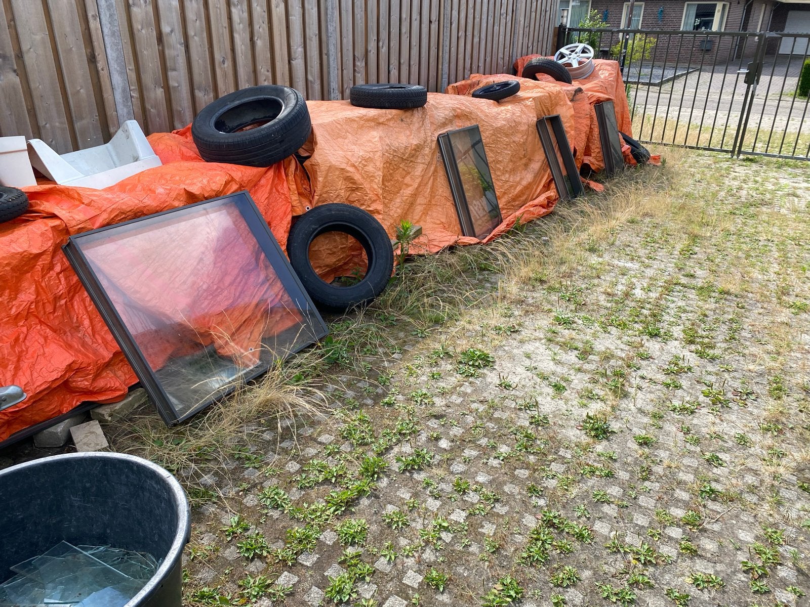 Diverse gebruikte ramen en glasplaten, Doe-het-zelf en Verbouw, Glas en Ramen, Ophalen, Gevelraam of Ruit, Gebruikt, 120 tot 160 cm