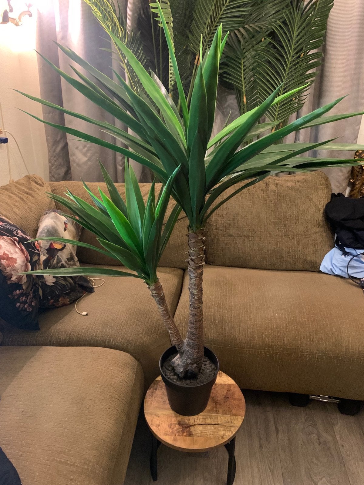 Grote Yucca kunstplant boom palm jungle, Huis en Inrichting, Ophalen, Zo goed als nieuw, Kunstplant, 118 cm