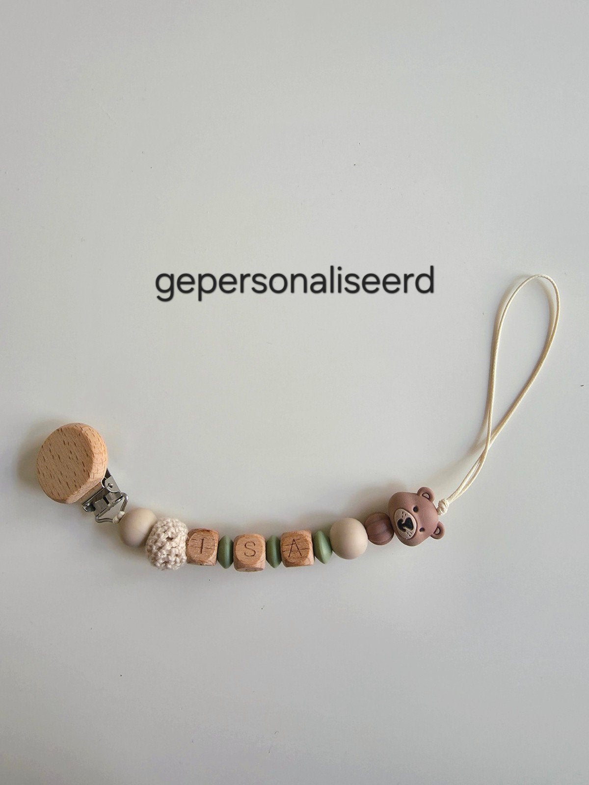 Gepersonaliseerde speenkoord met naam, Ophalen of Verzenden, Nieuw