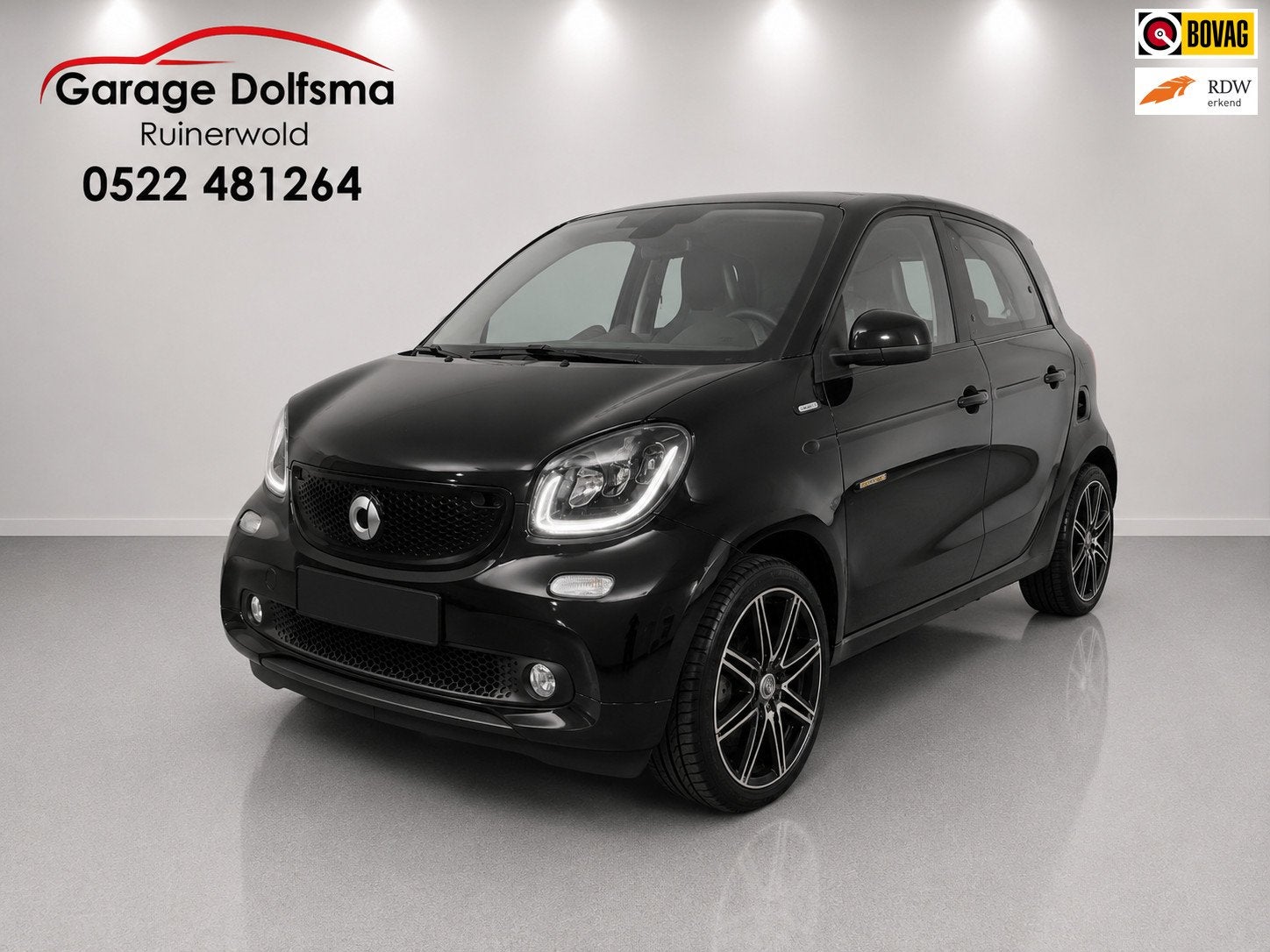 Smart Fortwo 1.0 Turbo Prime-Brabus-Pano-Leer-Clima-Navi-Sto, Auto's, Smart, Automaat, 898 cc, Achterwielaandrijving, Gebruikt