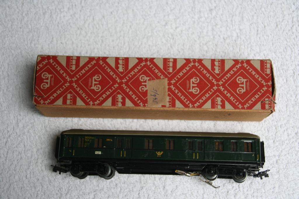 Märklin HO 346/5 H0 Postrijtuig van de DB (5.11 5.12), Hobby en Vrije tijd, Modeltreinen | H0, Wisselstroom, Wagon, Ophalen of Verzenden