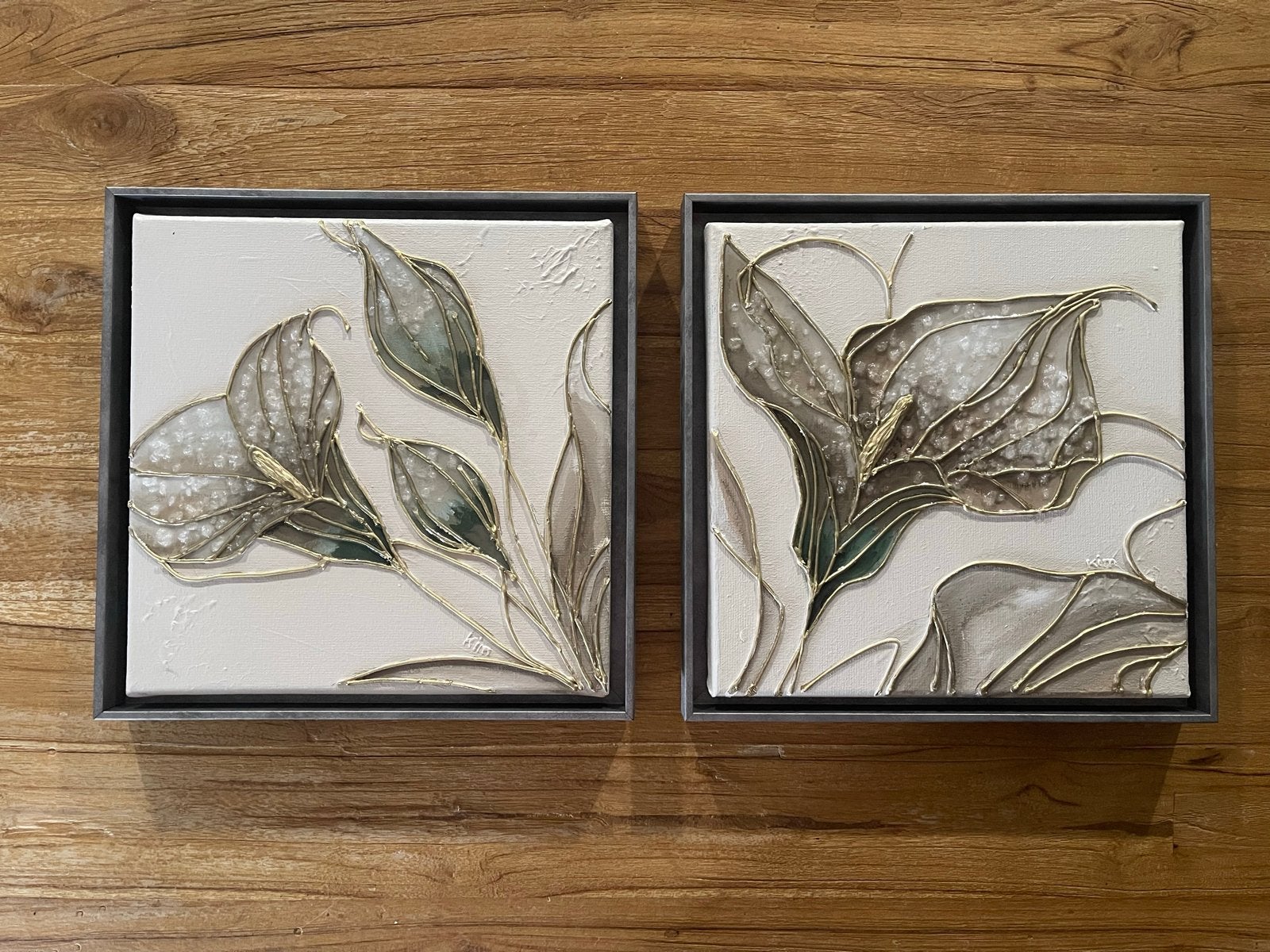 Abstracte reliëf kunst met botanische elementen, Ophalen