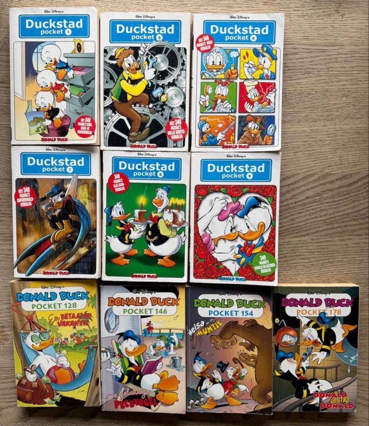 Donald Duck & Duckstad Pocket Collectie - 10 Stripboeken, Boeken, Meerdere stripboeken, Ophalen of Verzenden, Gelezen