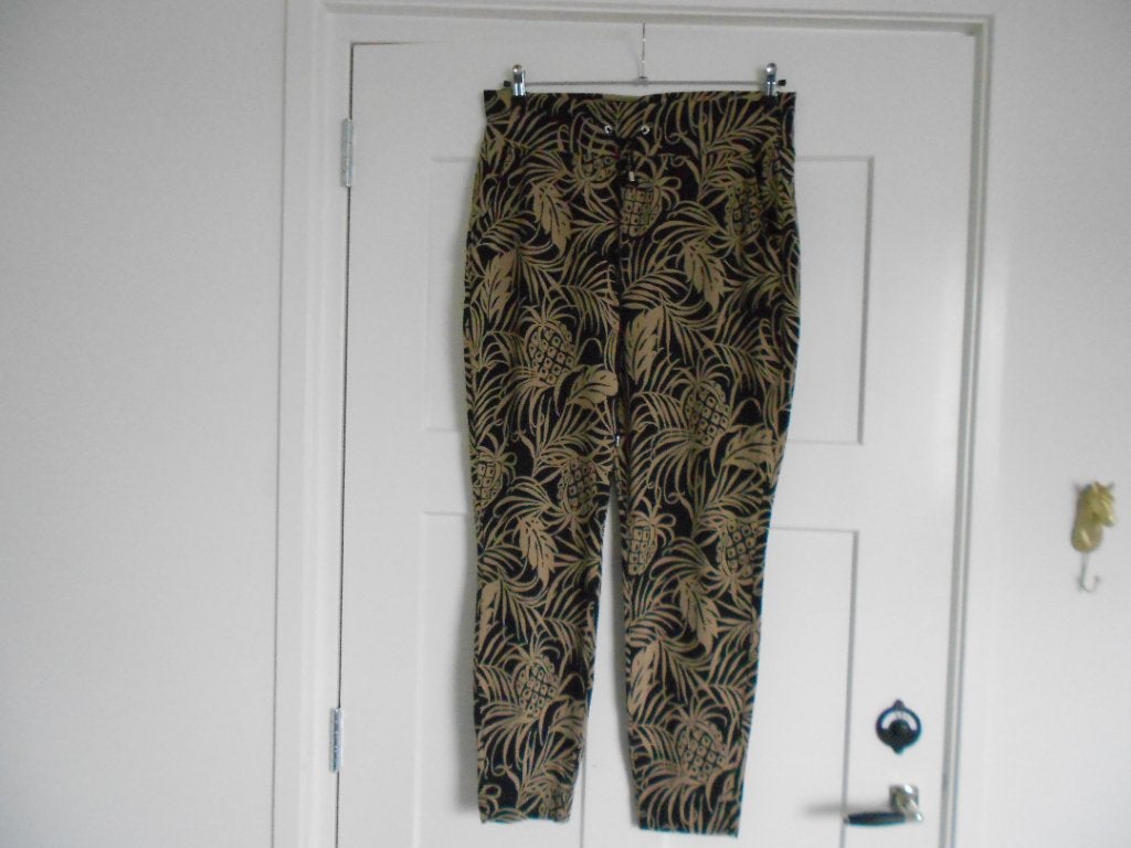 Expresso zwart/beige travel broek, maat 44, Zwart, Maat 42/44 (L), Zo goed als nieuw, Lang