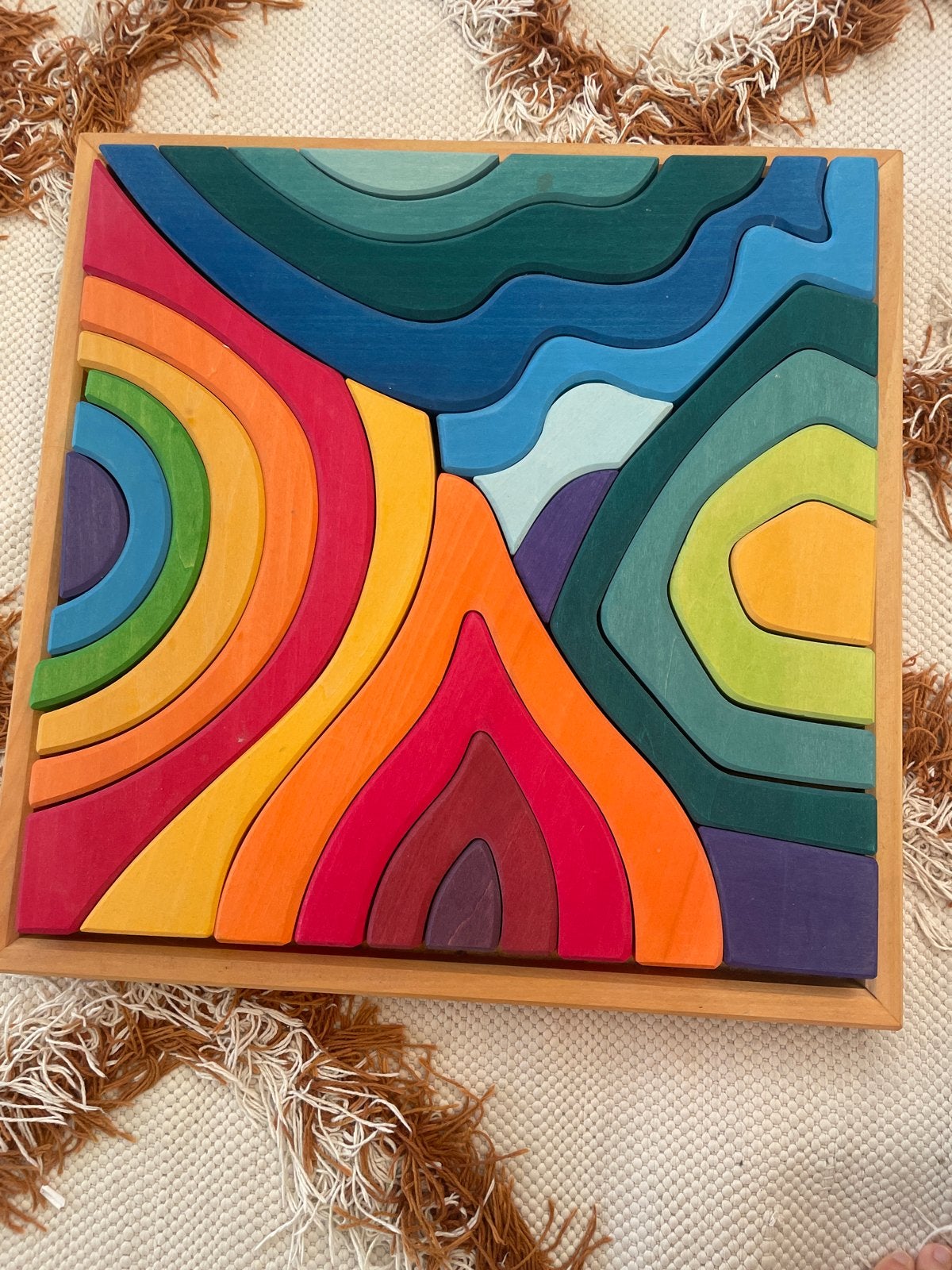 Grote Grimms regenboog puzzel/bouwset, Ophalen, Zo goed als nieuw, Bouwen