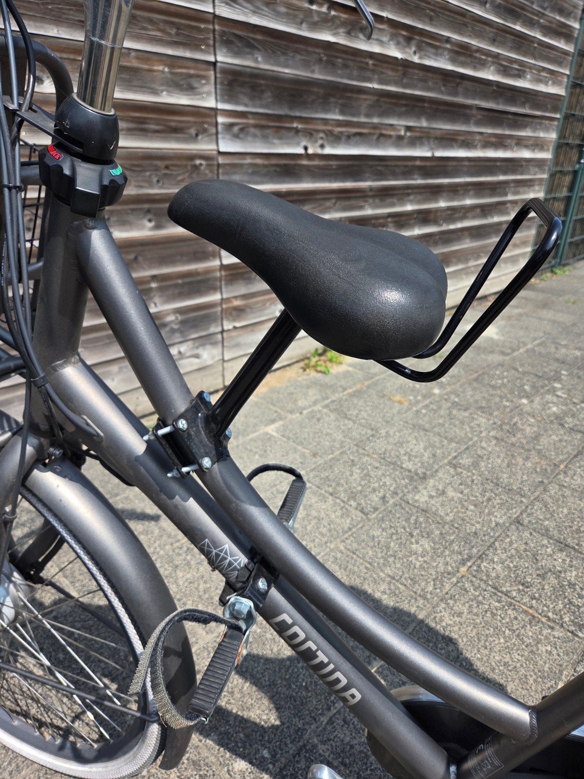 Zadel op stang met voetsteuntjes, Ophalen, Voorzitje, Cortina, 0 t/m 13 kg