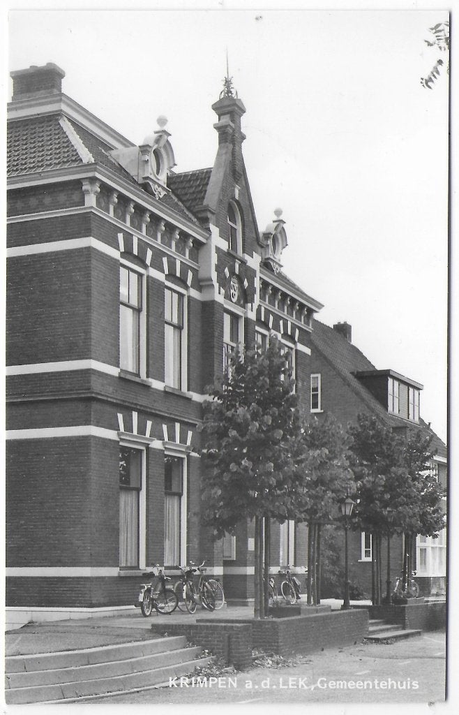 Krimpen a/d Lek Gemeentehuis Ansichtkaart (B7061 )ongelopen, Ophalen of Verzenden, 1960 tot 1980, Ongelopen