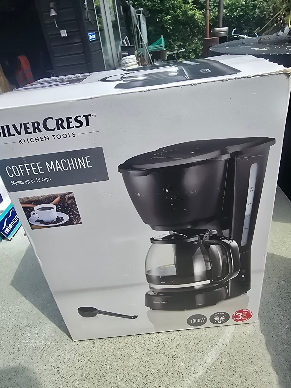 SilverCrest Koffiezetapparaat 1000W - Nieuw in doos, Witgoed en Apparatuur, Koffiezetapparaten, 10 kopjes of meer, Gemalen koffie