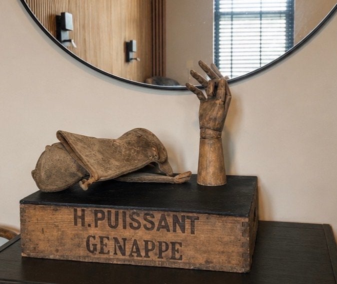 Marrokaanse poef/inheemse beeld/schaal/vitrine/antiek kistje, Ophalen