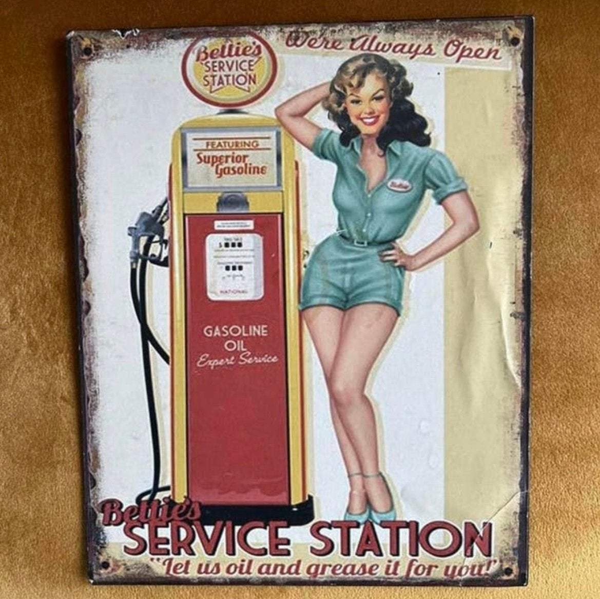 Retro reclamebord, Ophalen of Verzenden
