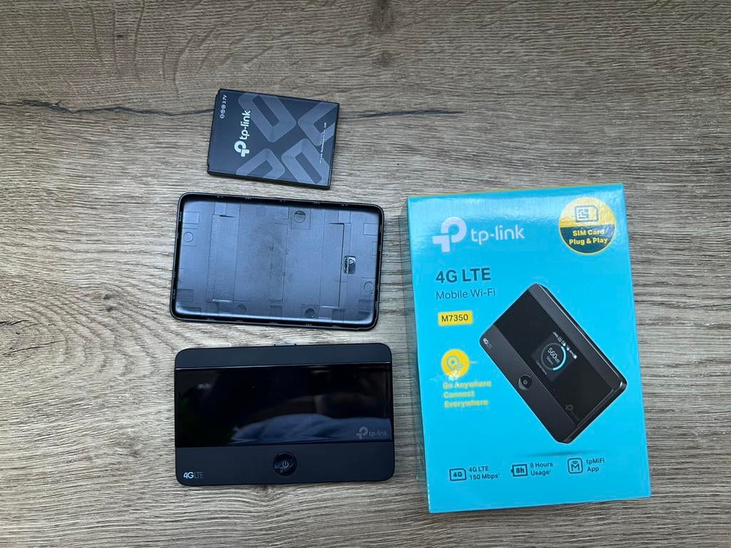 TP-Link M7350 4G LTE MiFi router – simkaart WiFi hotspot, Computers en Software, Ophalen of Verzenden, Zo goed als nieuw, Router met modem