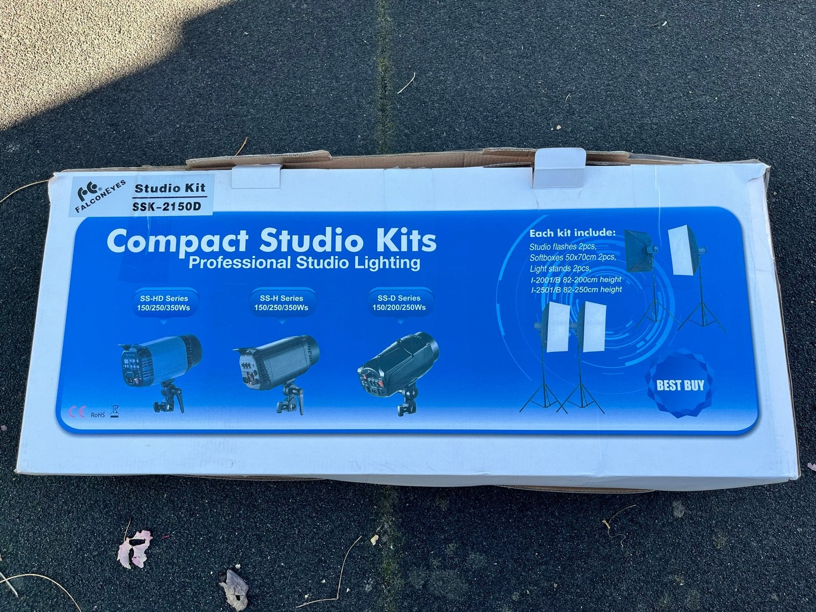 Complete Falcon Eyes Studio Kit SSK-2150D met accessoires, Ophalen, Falcon Eyes, Complete fotostudio, Zo goed als nieuw