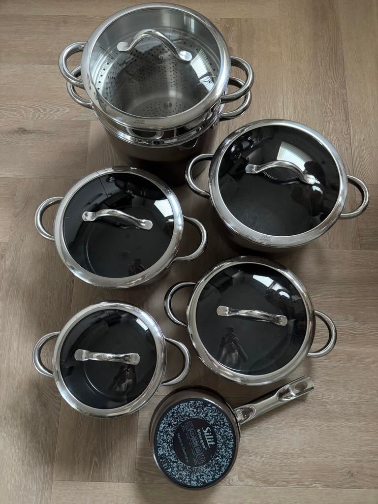 Pannenset Silit, Huis en Inrichting, Keuken | Potten en Pannen, Ophalen, Overige materialen, Gebruikt, Inductieplaat