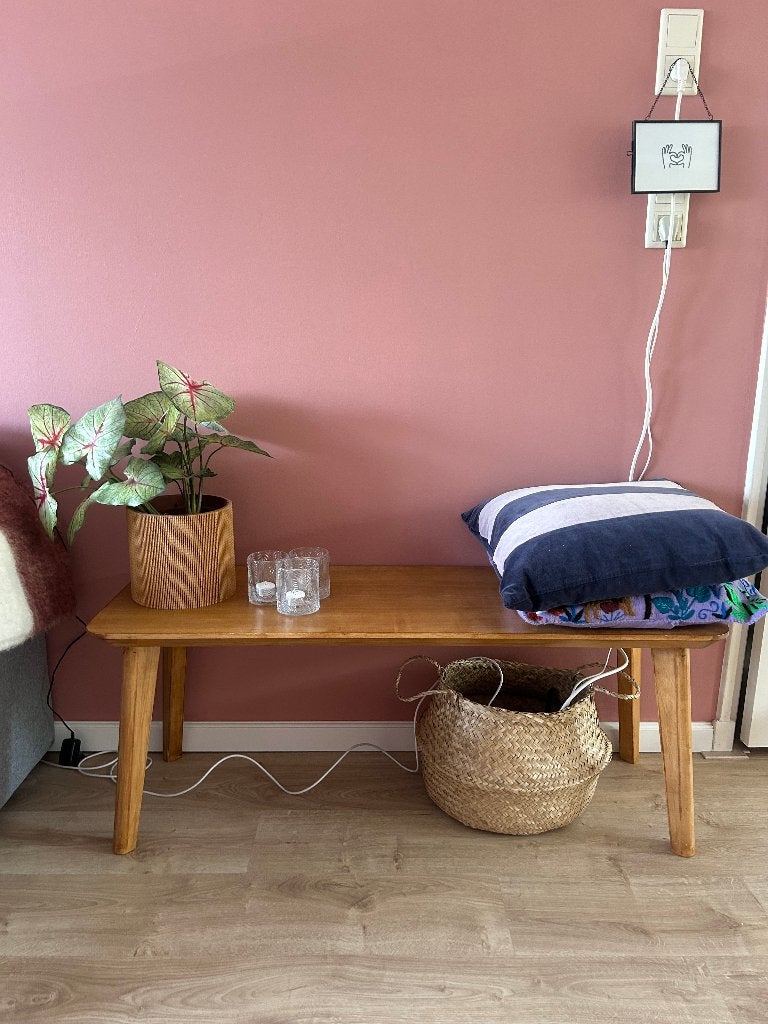 Ikea - Lisabo Bijzzettafel, Huis en Inrichting, Bureaus, Ophalen, Overige typen, Gebruikt, 114 cm