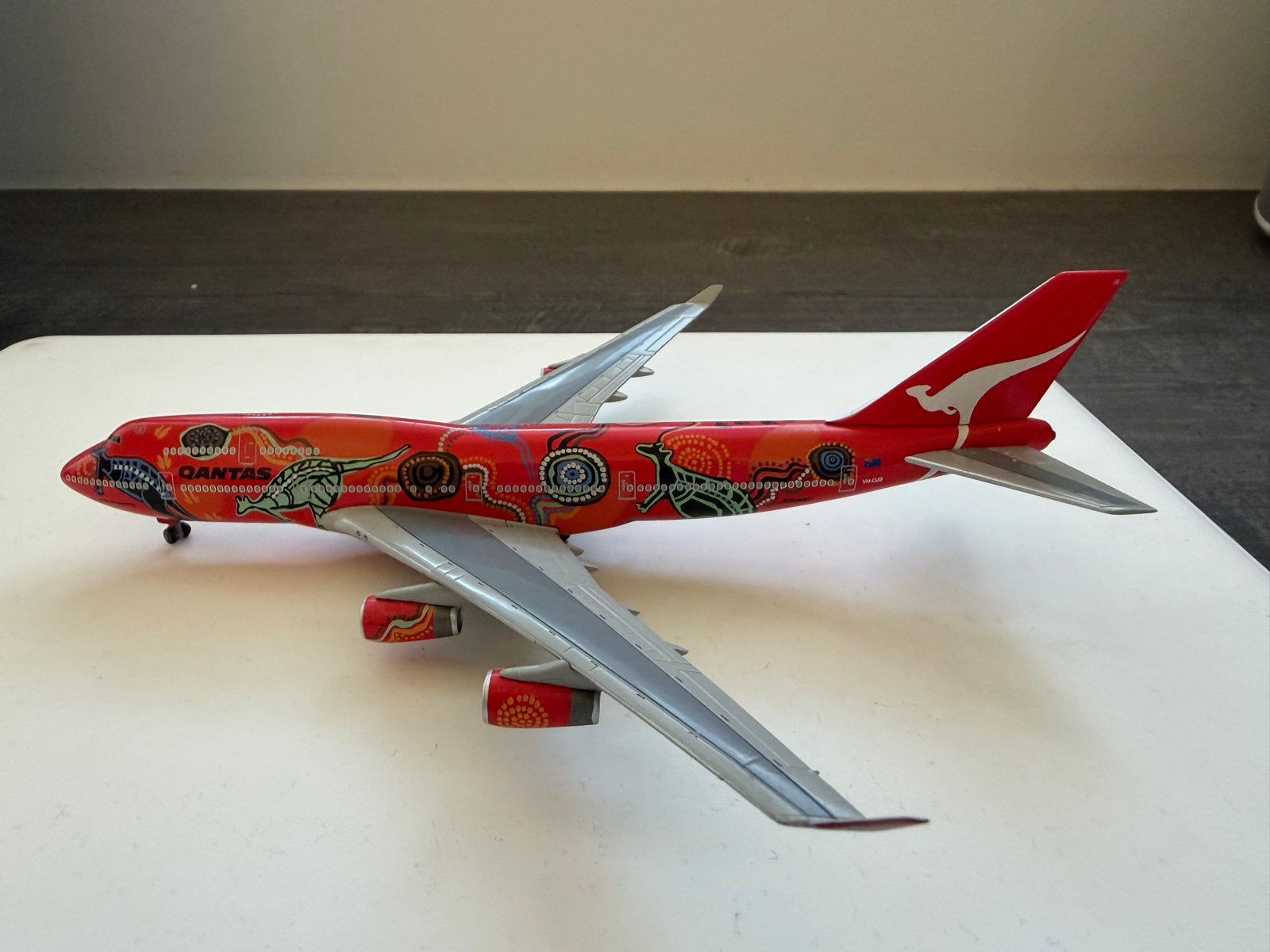 Qantas Boeing 747 modelvliegtuig - 'Wunala Dreaming', Hobby en Vrije tijd, Overige merken, Ophalen of Verzenden, Vliegtuig, Gebruikt