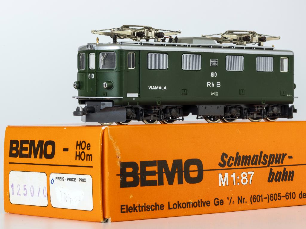 Nieuwe Bemo RhB E Lok Ge 4/4 I 610 "VIAMALA" (H0m), Overige merken, Nieuw, Ophalen of Verzenden, Analoog