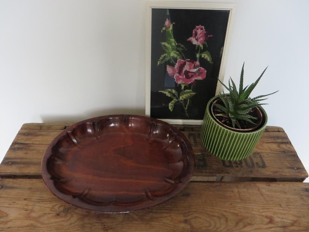 Gerling midcentury teakhouten teak houten kleur dienblad, Ophalen of Verzenden