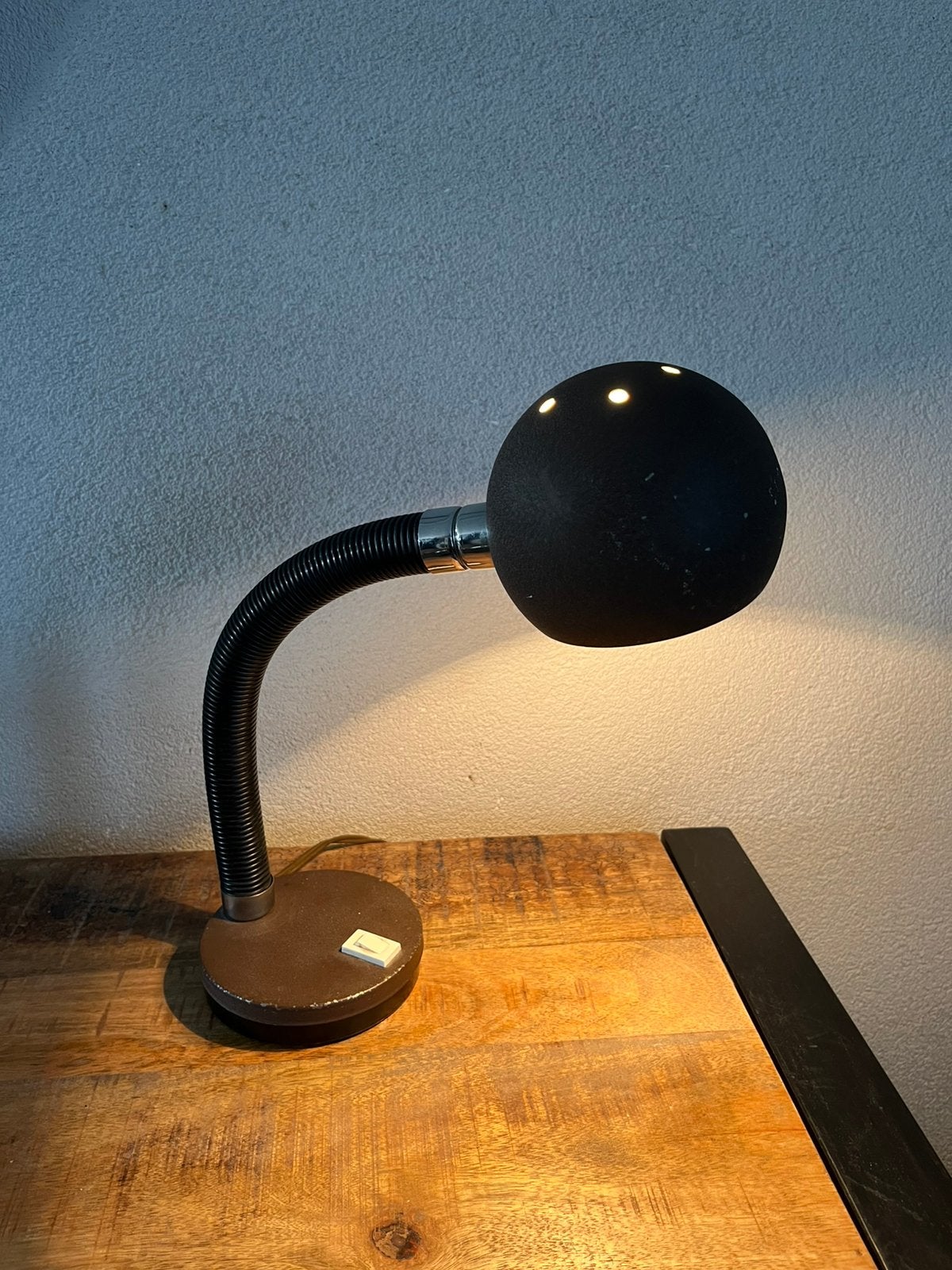 Vintage Herda bureaulamp of tafellamp jaren ‘70, Ophalen of Verzenden, Bureaulamp, Met schakelaar, Design