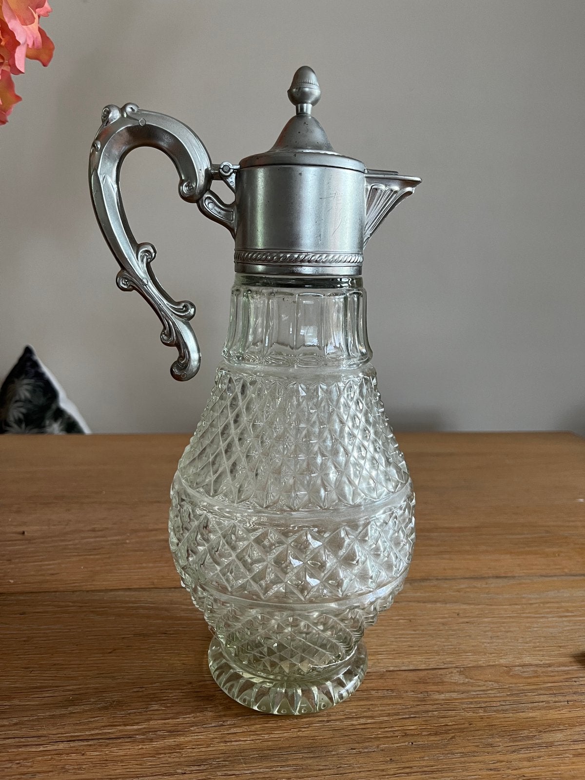 Vintage Sheraton karaf persglas 30cm, Ophalen of Verzenden
