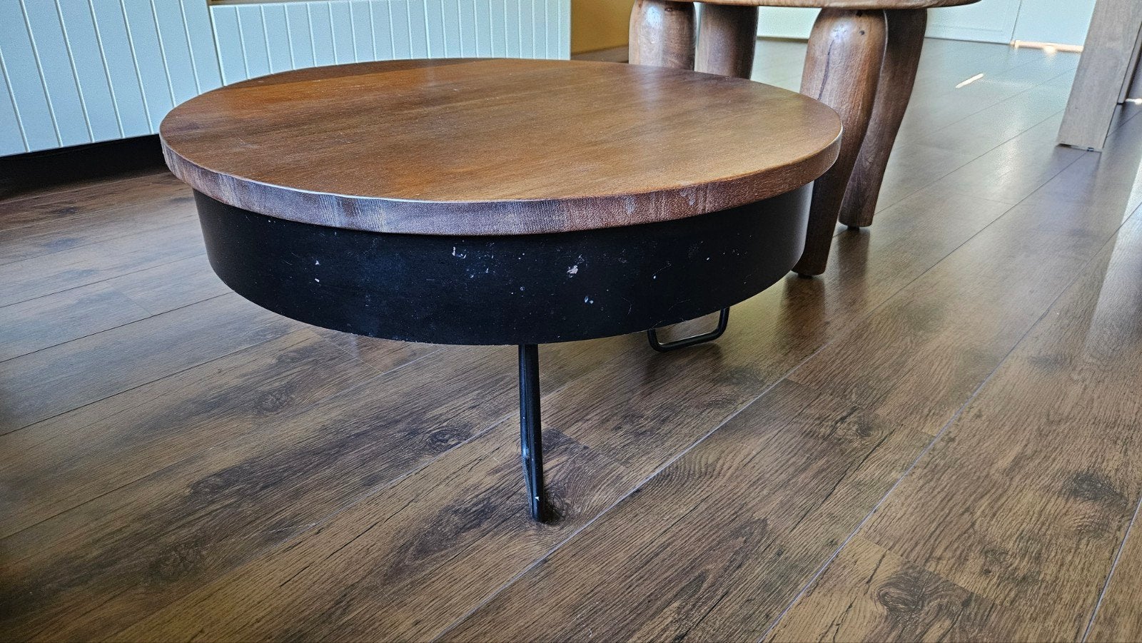 Ronde salontafel, Ophalen, Gebruikt, 50 tot 100 cm, Rond