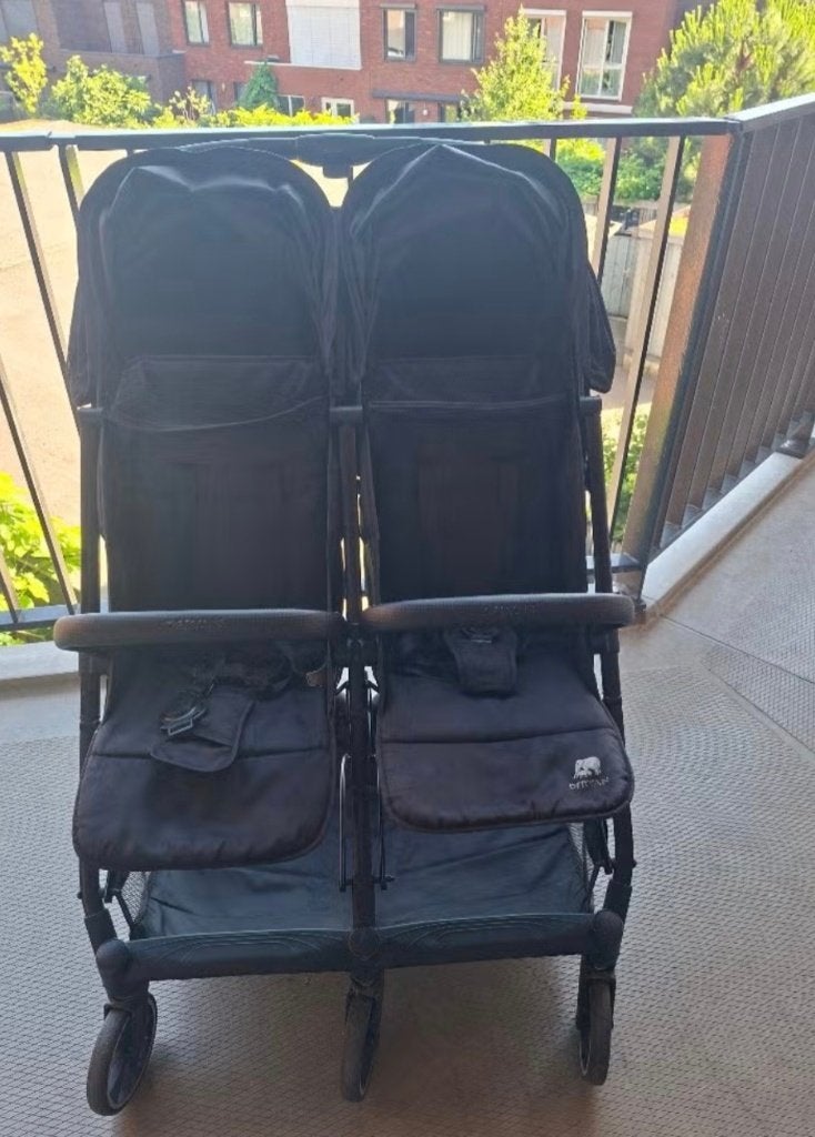 Deryan Rolo x 2 duobuggy zwart, Kinderen en Baby's, Ophalen, Gebruikt, Overige merken, Duomodel