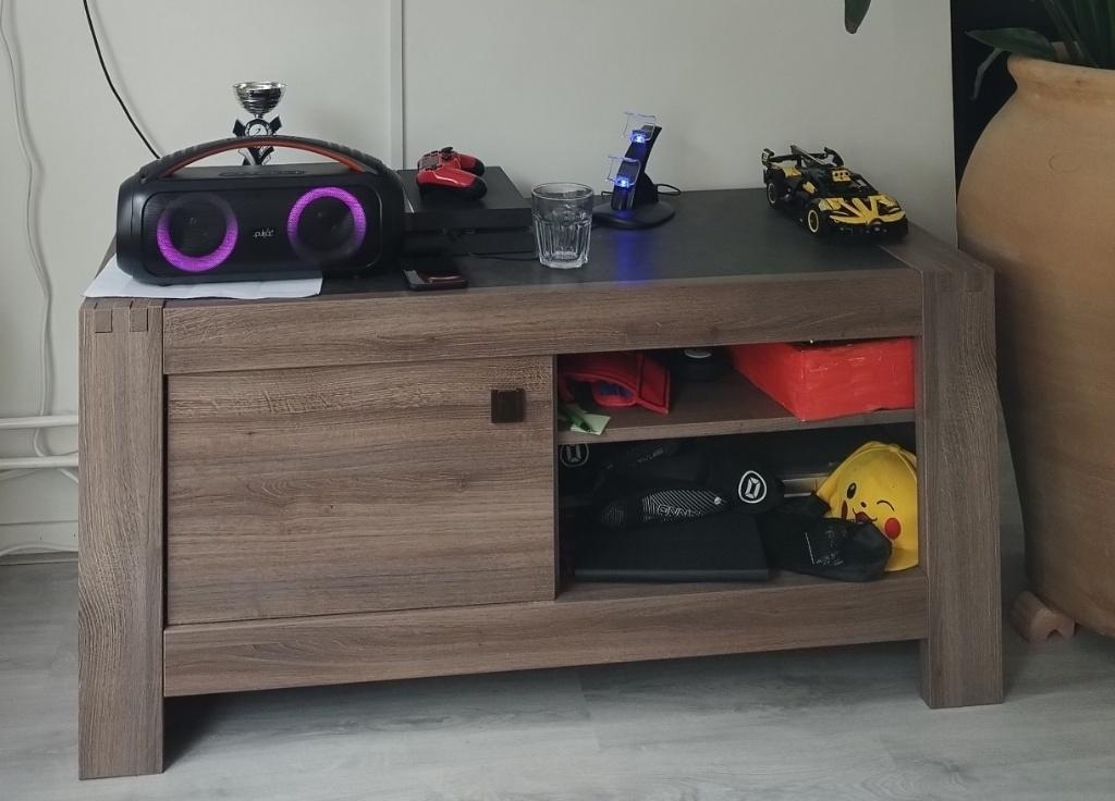 Tv kast, dressoir en 2 spiegels, Ophalen, Gebruikt, 100 tot 150 cm, Minder dan 100 cm