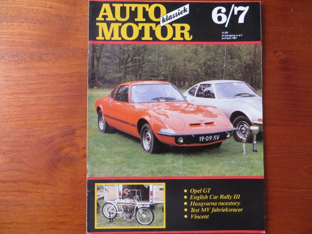Auto Motor Klassiek 6-7 1987 Opel GT, MV racer, Husqvarna, Ophalen of Verzenden, Nieuw, Opel