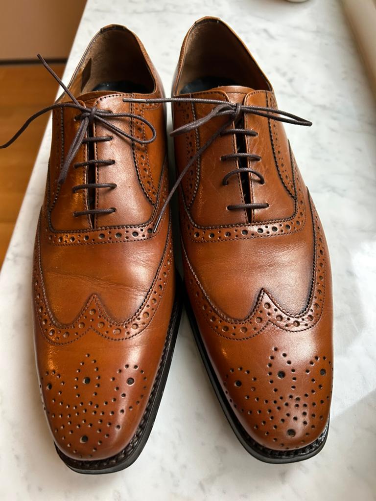 Stijlvolle cognac van Bommel leren broques Maat 10H, Kleding | Heren, Schoenen, Bruin, Ophalen of Verzenden, Zo goed als nieuw