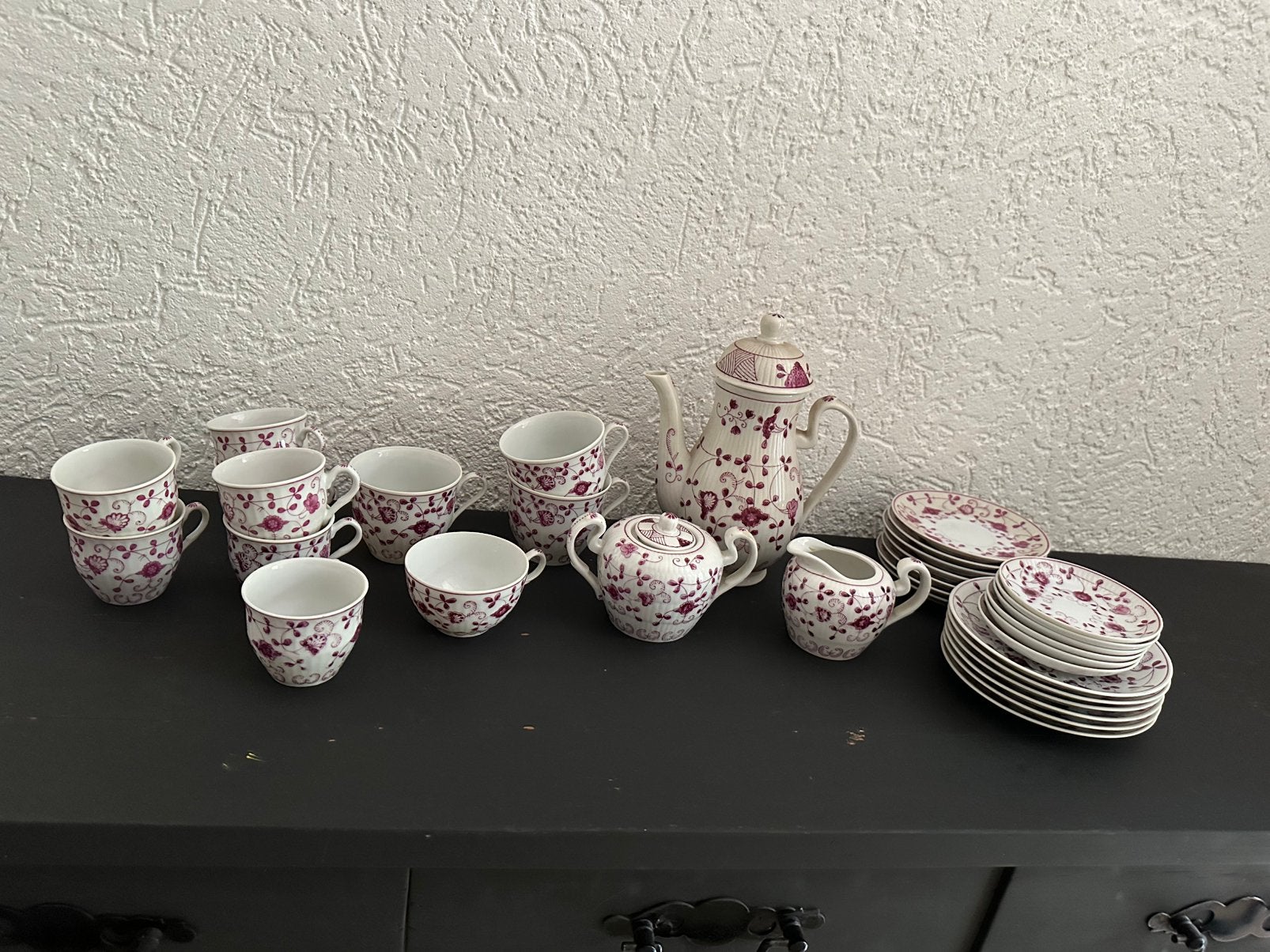 August Warnecke China Purpur servies, Ophalen of Verzenden