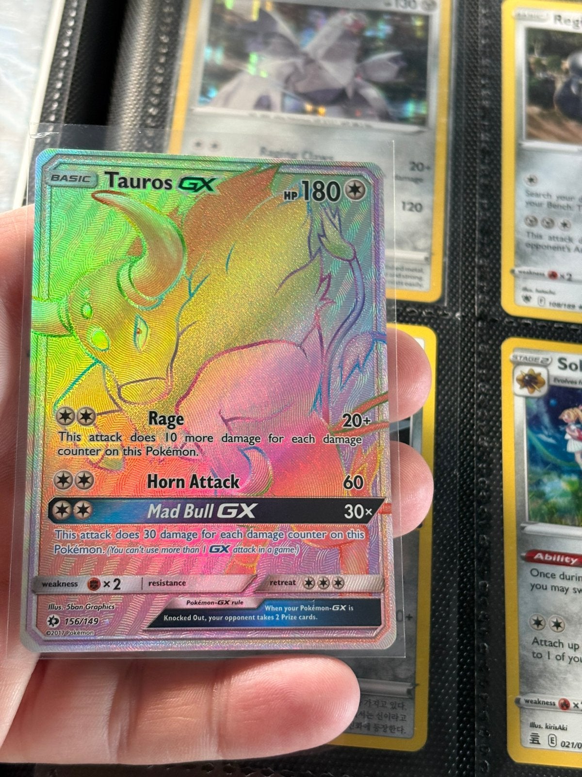 Tauros gx rainbow, Ophalen of Verzenden, Zo goed als nieuw, Meerdere kaarten, Foil