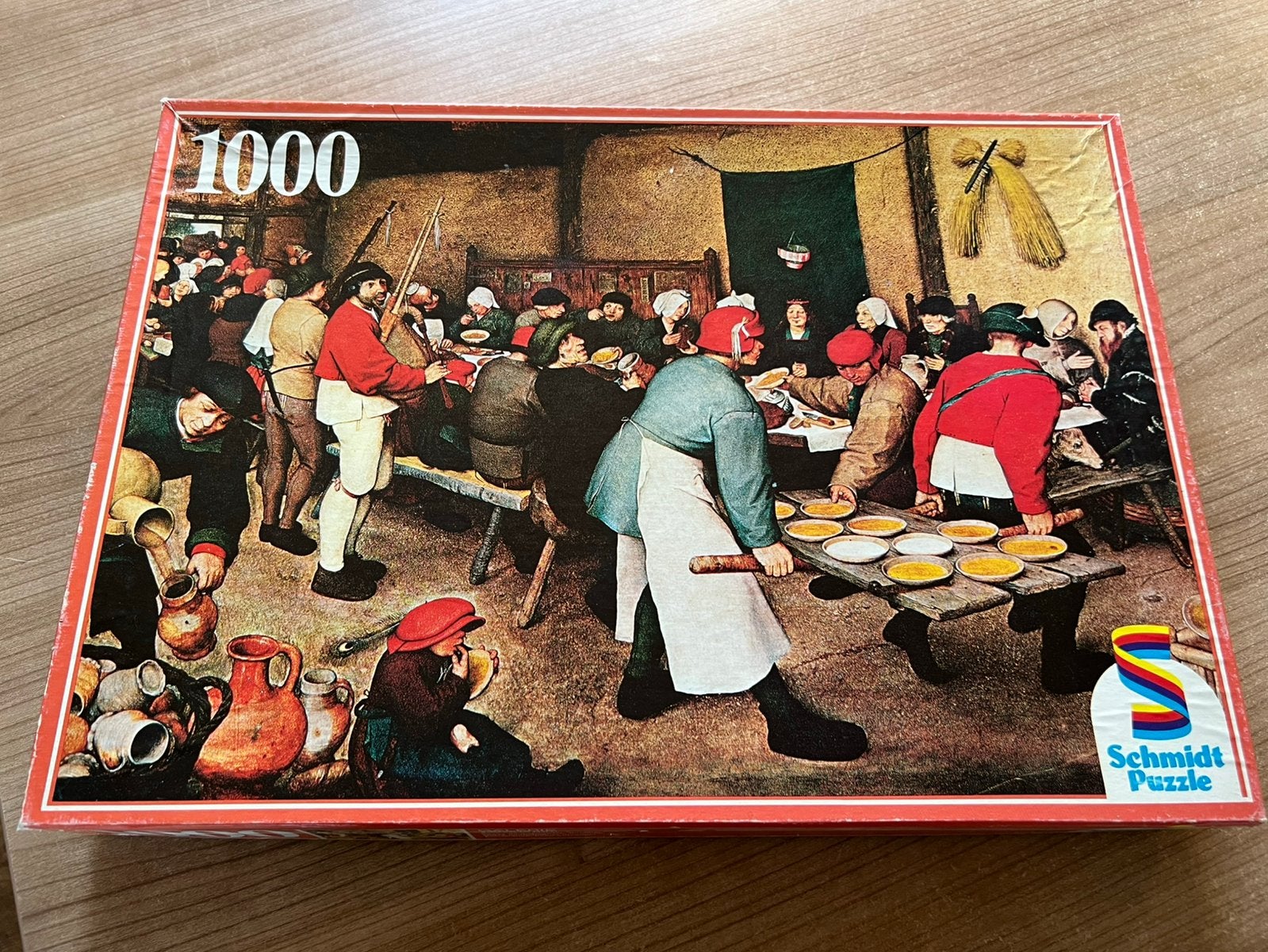 Schmidt puzzel 1000 stukjes Brueghel Boerenbruiloft, Ophalen of Verzenden, Minder dan 500 stukjes, Zo goed als nieuw
