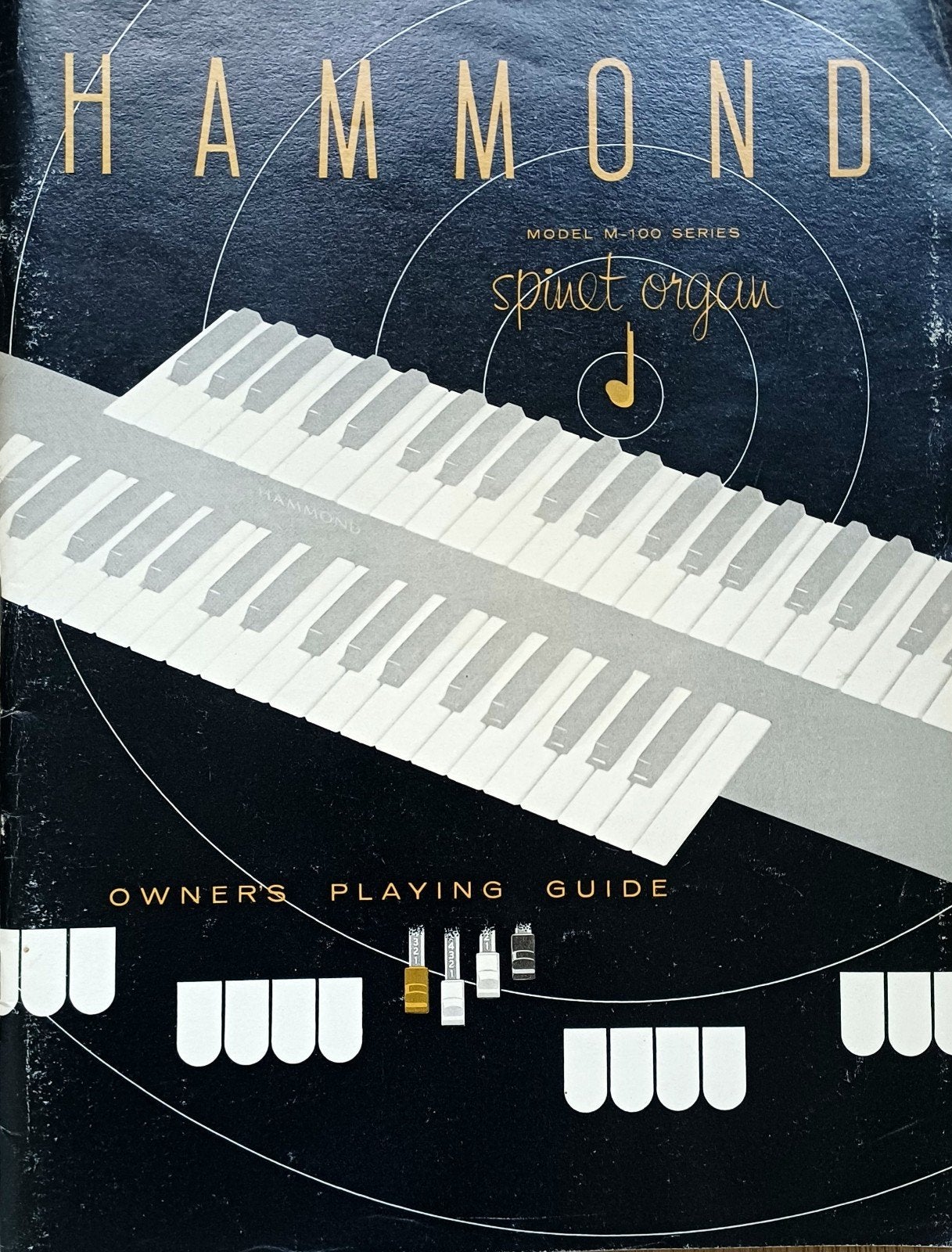 Hammond M-100 Series Spinet Orgel Gebruikershandleiding, Ophalen of Verzenden, Gebruikt, 2 klavieren, Orgel